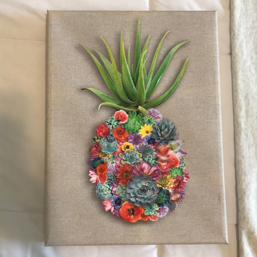 Flower pineapple art